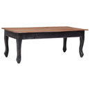 sofabord 120 x 60 x 45 cm massivt mahognitræ sort