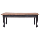 sofabord 120 x 60 x 45 cm massivt mahognitræ sort