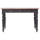 skrivebord med 3 skuffer 117x57x75 cm massivt mahognitræ