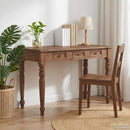 skrivebord med skuffer 117x57x75 cm massivt mahognitræ