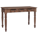 skrivebord med skuffer 117x57x75 cm massivt mahognitræ