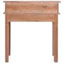 skrivebord med skuffer 90x50x101 cm massivt mahognitræ