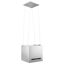 hængende ø-emhætte med touchsensor LCD 37 cm rustfrit stål
