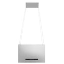 hængende ø-emhætte med touchsensor LCD 55 cm rustfrit stål