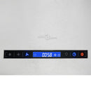 hængende ø-emhætte med touchsensor LCD 55 cm rustfrit stål