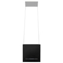 hængende ø-emhætte med touchsensor LCD 37 cm pulverlakeret stål