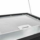 hængende ø-emhætte med touchsensor LCD 37 cm pulverlakeret stål