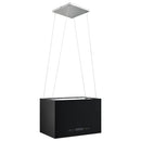 hængende ø-emhætte med touchsensor LCD 55 cm pulverlakeret stål