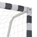 fodboldmål 300 x 160 x 90 cm metal sort og hvid