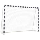 fodboldmål 300 x 200 x 90 cm metal sort og hvid
