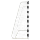 fodboldmål 300 x 200 x 90 cm metal sort og hvid