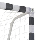 fodboldmål 300 x 200 x 90 cm metal sort og hvid
