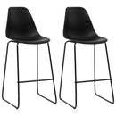 barstole 2 stk. plastik sort