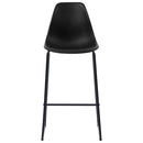 barstole 2 stk. plastik sort