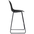 barstole 2 stk. plastik sort