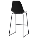 barstole 2 stk. plastik sort