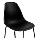 barstole 2 stk. plastik sort