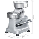 hamburgerpresser med 500 mellemlægningspapirer 10 cm aluminium