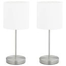 bordlamper 2 stk. touch-knap E14 hvid
