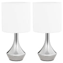 bordlamper 2 stk. touch-knap E14 hvid