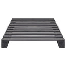 Pallesengestel massivt fyrretræ 90 x 200 cm grå