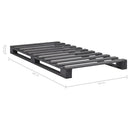 Pallesengestel massivt fyrretræ 100 x 200 cm grå
