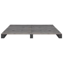 Pallesengestel massivt fyrretræ 200 x 200 cm grå