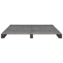 Pallesengestel massivt fyrretræ 200 x 200 cm grå