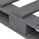 Pallesengestel massivt fyrretræ 200 x 200 cm grå