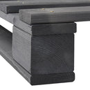Pallesengestel massivt fyrretræ 200 x 200 cm grå