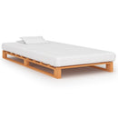 palleseng massivt fyrretræ 100 x 200 cm brun