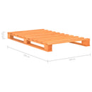 palleseng massivt fyrretræ 100 x 200 cm brun
