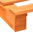 palleseng massivt fyrretræ 180 x 200 cm brun