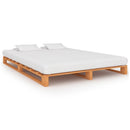 palleseng massivt fyrretræ 200 x 200 cm brun