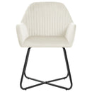 spisebordsstole 4 stk. velour cremefarvet
