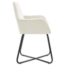 spisebordsstole 4 stk. velour cremefarvet