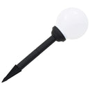 soldrevne udendørslamper LED 8 stk. 15 cm runde RGB