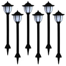 soldrevne udendørslamper LED 6 stk. sort