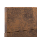 sengestel 100x200 cm imiteret ruskind brun