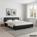 sengestel 160 x 200 cm sort kunstlæder