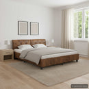 sengestel 180 x 200 cm imiteret ruskind brun