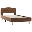 sengestel 90x200 cm imiteret ruskind brun