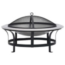 bålfad med grill rustfrit stål 76 cm