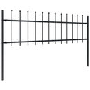 havehegn med spydtop stål 1070x60 cm sort