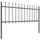 havehegn med spydtop stål 1506x80 cm sort