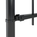 havehegn med spydtop stål 671x120 cm sort
