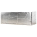 aviator-skrivebord 112 x 50 x 76 cm metal sølvfarvet