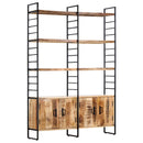 bogreol i 4 niveauer 124 x 30 x 180 cm ru mangotræ