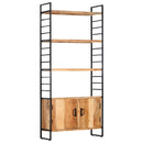 bogreol i 4 niveauer 80x30x180 cm massivt akacietræ