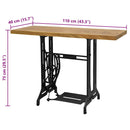 konsolbord med symaskinebase 110 x 40 x 75 cm